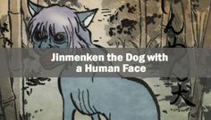 an image of a dog in the woods with text that reads, jlmenken the dog with a human face