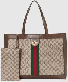 New & Vintage Gucci Up to 70% Off Retail. Real or Your Money Back. Shipping & Returns Included. A classic combination of the Gucci's most recognizable elements--the GG motif and Web stripe--the world of Ophidia continues to evolve, incorporating new shapes and silhouettes. This wide tote is made from supple soft GG Supreme canvas, trimmed with textured leather and topped with Double G hardware. Brand: Gucci Condition: BRAND NEW with cards and dust bag 100% Authentic Made in Italy Details Gucci Pattern, Gucci Handbag, Gucci Purses, Cheap Purses, Red Web, Pattern Purse, Gucci Tote Bag, Popular Handbags, Gucci Ophidia