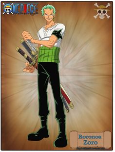 an anime character holding two skateboards in his hands