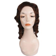 Traditional curly style Southern Belle wig. Skin top, synthetic wig fits most adults. Belle Wig, Light Chestnut Brown, Light Ash Brown, Dark Auburn, Light Golden Brown, Champagne Blonde, Strawberry Blonde, Honey Blonde, Southern Belle