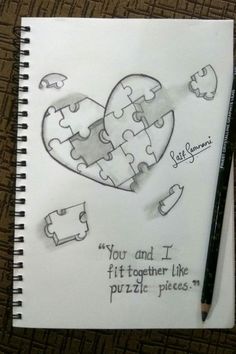 a piece of puzzle with the words you and i fit together like puzzles