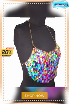 Women Sexy Glitter Leaf Sequins Camisole Top Multicolor Sleeveless Crop Top For Party, Multicolor Camisole Tank Top For Party, Glitter Crop Top For Summer, Glitter Summer Crop Top, Summer Glitter Crop Top, Glitter Leaves, Women Tops, Scales, Stylish Women