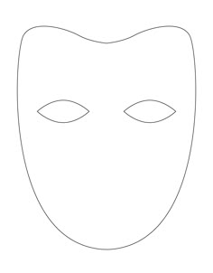 a mask with eyes drawn on it