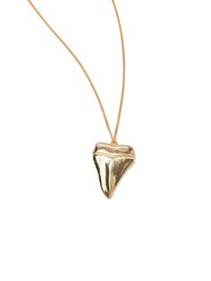 MEGA SHARK'S TOOTH NECKLACE GOLD NECKLACE - Venessa Arizaga Shark Tooth Necklace Gold, Mega Shark, Shark Tooth Pendant, Tooth Pendant, Shark Tooth Necklace, Mama Necklace, Tooth Necklace, Freshwater Pearl Necklace, Shark Teeth