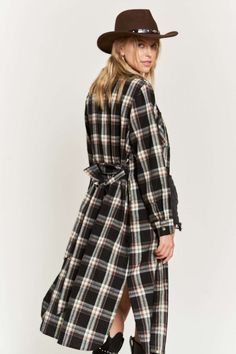 PLAID PRINT COLLAR LONG SHIRT DRESS-Button down-Belted-Chest pockets-Full length dressMade In: MADE IN CHINA Casual Collared Midi Dress For Winter, Oversized Fall Shirt Dress For Daywear, Fall Oversized Shirt Dress For Daywear, Loose Fit Shirt Dress For Fall Daywear, Oversized Collared Shirt Dress For Fall, Fall Cotton Shirt Dress With Buttoned Pockets, Cotton Shirt Dress With Buttoned Pockets For Fall, Belted Relaxed Fit Dress For Fall, Fall Relaxed Fit Belted Dress