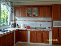 the kitchen is clean and ready for us to use in its new owner's home