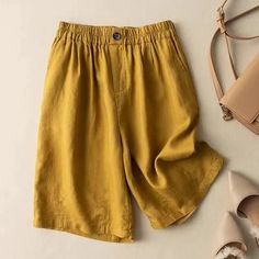 Season:Summer; Fabric:Linen Cotton Blend; Gender:Women's; Style:Casual Daily; Elasticity:Inelastic; Occasion:Going out,Weekend; Fit Type:Regular Fit; Function:Comfortable,Breathability; Pattern:Plain; Design:Side Pockets; Pants Type:Shorts; Front page:FF; Listing Date:03/13/2024; Production mode:External procurement; Pants Length:Short; Print Type:non-printing Linen Shorts Women, Shorts Linen, Womens Summer Shorts, Pockets Fashion, Cotton Linen Pants, Elastic Shorts, Linen Casual, Linnet, Elastic Waist Shorts