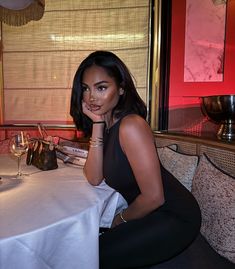 Feminine Black Women, Femininity Aesthetic, Restaurant Pictures, Family Dog, Black Femininity, Black Luxury, Cute Poses For Pictures, How To Pose, Heart Health