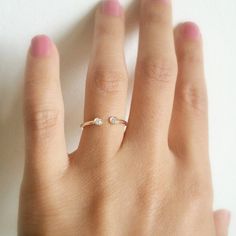 Dual Diamond Ring, Double Diamond Ring, Dainty Engagement Ring, SOLID 14k gold, Diamond Stacking Rin Double Diamond Ring, Dual Birthstone Ring, Dainty Engagement Ring, Wedding Ring Diamond, Dainty Gold Earrings, Dainty Engagement, Blue Sapphire Studs, Gold Stacking Ring, Dainty Engagement Rings