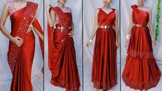 Saree Remake Dresses, Yellow Saree Draping Styles, Saree As Gown Drape, Saari Draping Styles, Fancy Saree Draping Styles, Designer Saree Draping Style, Devsena Saree Draping, Heavy Saree Draping Styles Modern, Different Style Of Saree Draping