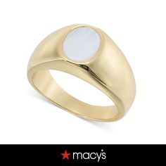 in stock Rings Jewelry Fashion, Signet Ring, Fashion Watches, Mother Of Pearl, Jewelry Watches, Gold Tones, Jewelry Rings, In Store, Buy Online