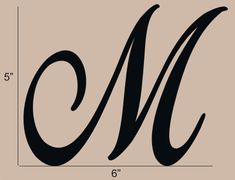 the letter m is inscribed in black on a beige background