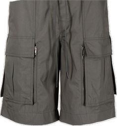 Juun J, Cargo Shorts, Zip Pockets, Collage, Green, Pins