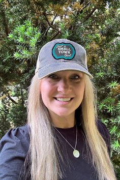 Just a Small Town Girl trucker hats for her. Country girls, farm women and those who appreciate small town America will love this baseball cap from Bourbon Cowgirl. Black Whiskey, Farm Women, Distressed Hat, My Spirit Animal