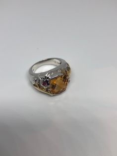 Unusual cut of citrine Sterling Filigree gold finished lizards and small rubies in Setting Handmade Size 7 Can be resized, my jeweler charges a $10 fee All rings are shipped in a nice gift box. Check out our over a THOUSAND great reviews Engraving is $4 per letter and is not always perfect depending on the piece. It can take a few days if the jeweler is busy. This is payable to Paypal Judithsltd@gmail.com Yellow Sapphire Rings With Gemstone Accents As Gift, Unique Citrine Rings With Accent Stones, Multi-stone Yellow Sapphire Jewelry Gift, Unique Multi-stone Citrine Rings, Unique Citrine Rings With Gemstone Accents, Black Rhodium Ring, Gothic Ring, Gothic Rings, Vintage Gothic