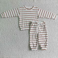 Thick Pants, Pajama Outfit, Cotton Outfit, Boys Stripes, Striped Pyjamas, Kids Boutique Clothing, Kids Clothes Boys