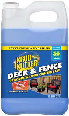 a gallon of krud kutter deck and fence cleaner