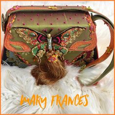 Mary Frances Vintage Beaded Butterfly Clutch Bag - *Nwot* - Primary Colors Orange/Green - Intricate Beading Detail - Tassel - Foldover Flap With Magnetic Snap Closure - Back Not As Embellished - As For More Pics If Needed - Strap Has Beaded Detail - Stunning! Butterfly Purse, Mary Frances Bags, Butterfly Handbag, Mary Frances Handbags, Vinyl Panels, Beaded Butterfly, Butterfly Bags, Tangerine Color, Butterfly Clutch