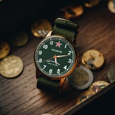 Vintage watch - "Komandirskie"  I love vintage watches and things, they have a soul. I have been a watch repairer for a long time And now I want to share it with you 🙂 Vintage watches accentuate any style. They also make great gifts for any occasion! Every watch in my store is professionally serviced and will give you many more years of enjoyment if used properly. Thank you for your attention and have a nice day. More of my work here - https://www.etsy.com/shop/HeritageGarage . Our watches are Green Chronograph Watch As A Gift, Green Chronograph Watch As Gift, Green Watch With Metal Dial For Gift, Green Watch With Metal Dial As Gift, Green Analog Watch As A Gift, Watch Gift, Unique Gifts For Him, Gifts Fo, Watches Unique