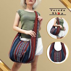 This shoulder bag made from beautiful woven cotton. This sturdy and durable bag is useful and big enough for all your daily essentials. Material: Woven Cotton Color: Multi-Color 🎯Feature : 1 interior zipper pocket 1 top zipper closure Full inner lining in black fabric 📐Measurements: Width:  21" Height:  12"  Depth:  6" Variations Strap Short Strap:  Strap Drop 16" (32" from one side to the other side) Long Strap:  Strap Drop 23" (46" from one side to the other side) (This is handmade bag, the Bohemian Bucket Bag With Large Capacity, Bohemian Pouch Bucket Bag For Everyday Use, Bohemian Style Pouch Bucket Bag For Everyday Use, Bohemian Bucket Bag With Removable Pouch For Daily Use, Bohemian Bucket Bag For Everyday Use, Bohemian Multicolor Hobo Bag With Large Capacity, Bohemian Shoulder Bag For Daily Use With Large Capacity, Bohemian Shoulder Bag With Large Capacity For Daily Use, Bohemian Multicolor Large Capacity Hobo Bag