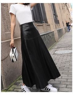 Maxi Skirt Winter Women Splendid Genuine Leather Flared Jupe Mujer 80 Long Ankle Falda LargasSize: S.M. L.XL.2XL.3XL SPECIFICATIONS:skrit long: 83cmsilhouette: A shapecolor: blackWaistline: empireStyle: England StyleStyle: "European and American StyleSilhouette: A-LINEPopular element: Big hemPattern Type: SolidOrigin: Mainland ChinaModel Number: RYS2113Material: Polyester.Genuine LeatherIS size customized: NOGender: WOMENDresses Length: Ankle-LengthAge: Ages 18-35 Years Old Black A-line Maxi Skirt For Winter, Black Fitted Full-length Skirt, Black Non-stretch Long Skirt, Black Fitted Full Length Skirt, Non-stretch Black Long Skirt, Black Full-length Skirt For Fall, Black Non-stretch Maxi Skirt, Full Length Black Skirt For Fall, Casual Black Full-length Skirt