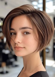 Shortest Bob Haircuts, The French Bob Haircut, Short Hair Bobs 2024, Longer Pixie Haircut Fine Hair, Trending Short Haircuts 2024, Pixie Grow Out Style, Razor Haircuts For Women, Growing A Pixie Into A Bob, Brunette Short Bob