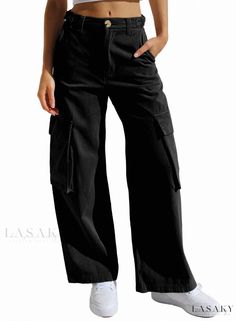 Lasaky - Multi-Pocket Workwear Denim Jeans Women Cargo Pants, Casual Cargo Pants, Spandex Pants, Ankle Length Jeans, Jeans Cargo, Women Cargos, Cargo Pant, Fall Jackets, Cargo Jeans