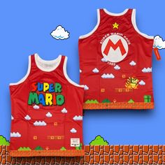 Super Mario Bros 1986 Red Headgear Classics Basketball Jersey Brand New With Tags Men's Size 4xl (Xxxxl) Measurements: Pit To Pit (Chest) - 26 Inches Back Length - 33 Inches Details: Embroidered Name And Number In Premium Tackle Twill Officially Licensed 100% Polyester Red Sleeveless Top For Streetwear, Red Crew Neck Throwback Top, Throwback Sleeveless Top For Streetwear, Throwback Sleeveless Streetwear Top, Red Graphic Print Throwback Top, Red Throwback Top With Graphic Print, Red Throwback Style Top With Graphic Print, Red Retro Sports Top, Background Jersey