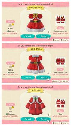 the instructions for how to make a christmas dress in animal crossing new leaf 3ds