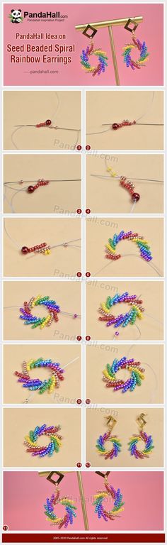 the instructions for how to make beaded bracelets with beads and thread on them