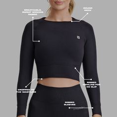 Seamless Cropped Long Sleeve Top Experience the smooth comfort of our seamless, cropped long sleeve top, designed with a flattering round neckline. The ribbed fabric on the cuffs and hemline adds a touch of texture and ensures a perfect fit. We've made choosing an outfit easy buy creating a matching set combo, with the seamless high waisted leggings. Product Details True in size Seamless design Cropped Long Sleeve Top Round neck Ribbed sleeves & hemline Color Black Material 94%Polyamide 6%Elastane Product Code F3WSFT3-N Ripped Jeans High Waisted, Cropped Long Sleeve Top, Light Flare, Cropped Long Sleeve, Beyonce Knowles, Indigo Dye, Top Round, Ribbed Fabric, High Waisted Leggings