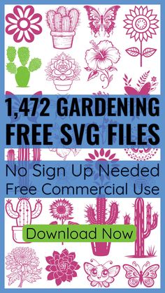 a poster with the words, free svg files no sign up needed for commercial use