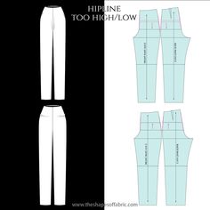 the front and back view of a women's pants