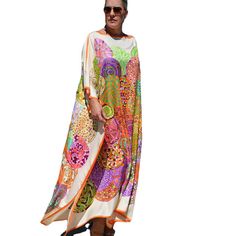 Printed Bohemian Dress Loose Plus Size Bat Sleeve Robe Bikini Blouse

Tile size; Length 136cm  Shoulder width 125cm  Chest circumference 200cm Blouse Tile, Bohemian Beach Dress, Bat Sleeve, Bohemian Beach, Bohemian Dress, Beach Dresses, Dresses Maxi, Long Skirt, Bathing Suits