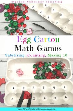 egg carton math games for kids to practice counting