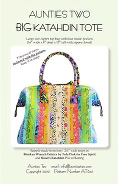 an advertisement for a handbag made by the designer, featuring colorful stripes and flowers