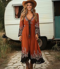 Western Style Dress Maxi Styles