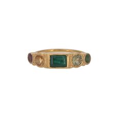 Emerald, Peridot, Citrine & Amethyst 14K Gold Vermeil Over Sterling Silver Ring 925 Silver = 2.40 gm. Emerald, Peridot, Citrine & Amethyst = 1.00 ct. Emerald is the birthstone for May and is a symbol of rebirth and love. Peridot is the birthstone for August and is a symbol of strength. Citrine is the birthstone for November and is a symbol of healthy mind and happiness. Amethyst is the birthstone for February and is a symbol of spiritual protection and purification and helps in dissolvin Yellow Gold Multi-stone Emerald Birthstone Ring, Yellow Gold Multi-stone Ring For May Birthstone, Spiritual Protection, Garnet Stone, Healthy Mind, Multi Stone Ring, Silver Enamel, Matching Necklaces, Gold Style