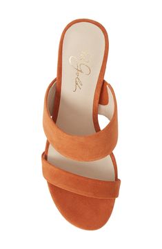 Cleanly styled straps bridge the front of a breezy slide sandal casually styled with a curvy demi-block heel. 2 1/2" heel (size 8.5) Leather or leather and synthetic upper/leather lining/synthetic sole Imported Women's Shoes Tan Suede, Mecca, Sandal Women, 8 M, Slide Sandals, Slip On Sandal, Shoes Jewelry, Block Heels, Womens Sandals