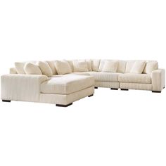 Lindyn Ivory 5PC Sectional with LAF Chaise | PP-211LC-5PC | AFW.com Ivory Sectional, Brown Sectional, Sectional With Chaise, Contemporary Color Palette, Full Size Mattress, Twin Mattress Size, Queen Mattress Size, King Size Mattress, Fabric Sectional