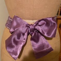 Dress Up Your Outfit With A Purple Belt Versatile Styling Purple Belt, Bow Belt, Purple Satin, Purple Roses, Belted Dress, Silk Satin, Dress Up, Women Accessories, Purple