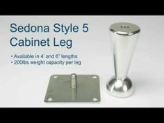 the sedona style 5 cabinet leg is available in 4 and 6 lengths