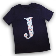 Kids Personalised Alphabet T-Shirt / Tee Shirt Personalized Tee Shirts, Southern Boys, Blue Nursery Decor, Kids Memories, Gift For Boys, A B C D, Personalized Letters, Kid's Fashion, Little Outfits