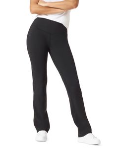 Hi-Rise Flared Yoga Legging Stretch Mid-rise Activewear With Hip Pockets, Stretch Mid-rise Yoga Pants With Hip Pockets, Versatile Stretch Yoga Pants With Hip Pockets, Straight Leg Stretch Yoga Pants With Wide Waistband, Fitted Casual Leggings With Hip Pockets, Sporty Fitted Pull-on Activewear, Athleisure Stretch Yoga Pants With Hip Pockets, Stretch Yoga Leggings With Hip Pockets, Yoga Leggings With Hip Pockets And Stretch