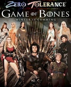 the poster for game of thrones is shown in front of an image of people