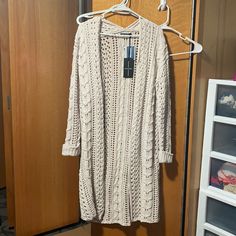 Never Been Worn; Great Condition One Size Warm, Plush, And Still Brand New Texture Of Soft Willing To Work With Offers Comment If Interested! Casual Beige Pointelle Knit Cardigan, Casual Pointelle Knit Cardigan, Cap Sleeve Sweater, Grey Drapes, White Knit Cardigan, Green Two Piece, Light Cardigan, Boho Cardigan, Fuzzy Cardigan