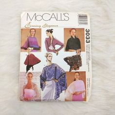 the front cover of a sewing pattern for women's sweaters and capes