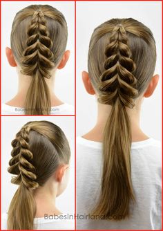 Christmas Tree Pull Through Braid from BabesInHairland.com #christmashair #hair #christmastree #christmas #hairstyle #braid Girl Hair Styles, Fishtail Braid, Holiday Hairstyles, Christmas Hair, Crazy Hair Days, Kids Hair, Toddler Hair