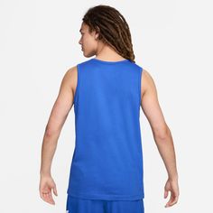 Live comfortably in the Nike Sportswear Futura Logo Tank. This relaxed Nike print tank features a soft cotton jersey feel and bold branding at the chest for warm-weather comfort and style. Standard fit for a relaxed, easy feel. Fabric: 100% cotton. Machine wash. Imported.