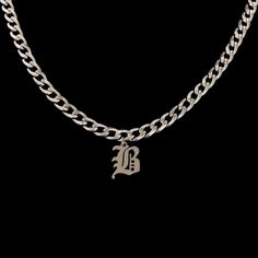 A simple alternative to our Classic Custom Chain Necklace. This necklace is simple yet fully customisable! Choose a letter that represents a word that is meaningful to you with your favourite charm next to it! The necklace is a curb chain that is 6mm thick and charms are between 5mm-20mm long. All our jewellery is made from stainless steel so they are 100% waterproof, tarnish-free and hypoallergenic. Note: Custom pieces are made to order and subject to the stock levels of each letter or charm. W Silver Initial Pendant Name Necklace With Letter Print, Silver Initial Pendant Necklace With Letter Print, Silver Name Necklace With Initial Pendant And Letter Print, Custom Name Silver Initial Necklace, Silver Initial Necklace With Custom Name, Silver Letter Initial Necklace, Custom Chain, Letter Charm, English Letter